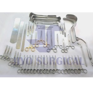 Basic Laparotomy Surgical Instrument Set 104 Pcs Complete Stainless Steel General Surgery Kit for Abdominal & Open Procedures
