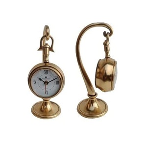 Metallic Hanging Gift Decorative Round Metal Table Clock Modern Latest Design Art Clocks Customized For Home Decor