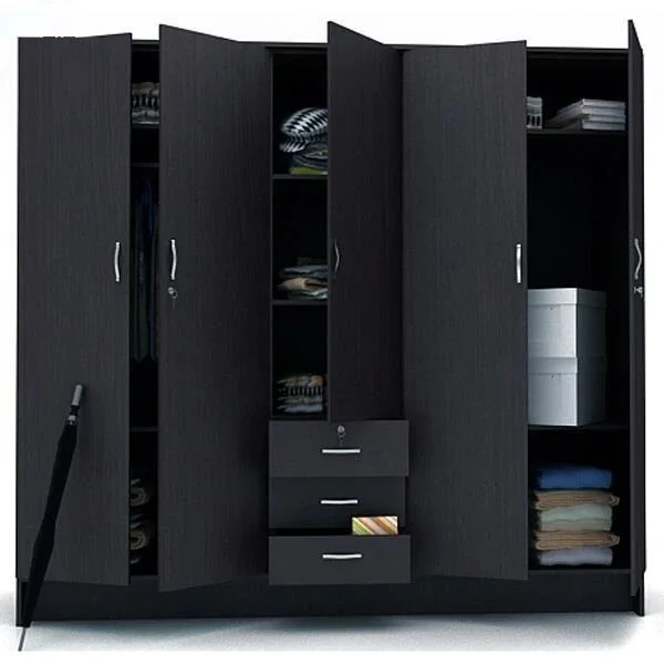 Top Selling - Wooden Wardrobe Customize size Wardrobe Closet Bedroom furniture Glass door- folding wardrobe