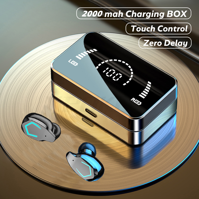 X3 наушники-вкладыши TWS Bluetooth HD зеркало 2000 мАч зарядным футляром беспроводные наушники 9D спортивные стерео наушники с микрофоном для всех смартфонов