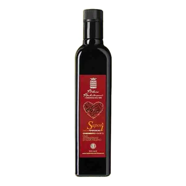 Spicy Extra Virgin Olive Oil 100 % Italian Cold Pressed Flavored White Chili Lt. 0 50 Bott. for dressing