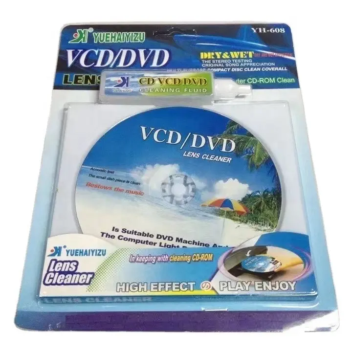 NEW! YH-608 CD/DVD/VCD Lens Cleaner for DVD Players Blu-Ray Gaming Systems with Instructions 8 Top Languages
