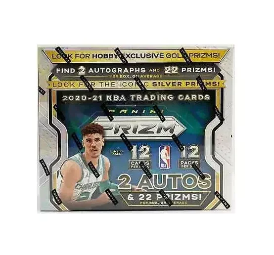 Оптовая цена 2020-21 Panini PRIZM, Заводская герметичная хобби 2 автомобиля, игральные карты, торговые карты 2020-21 Panini