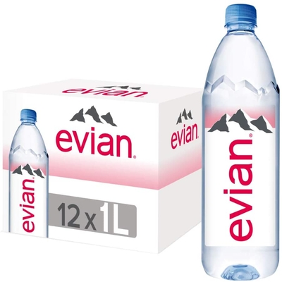 Evian натуральная пружинная вода (330 л/12 шт.), цены для Evian, оптовая продажа бутилированной воды, минеральная вода Evian мл в ПЭТ-бутылке
