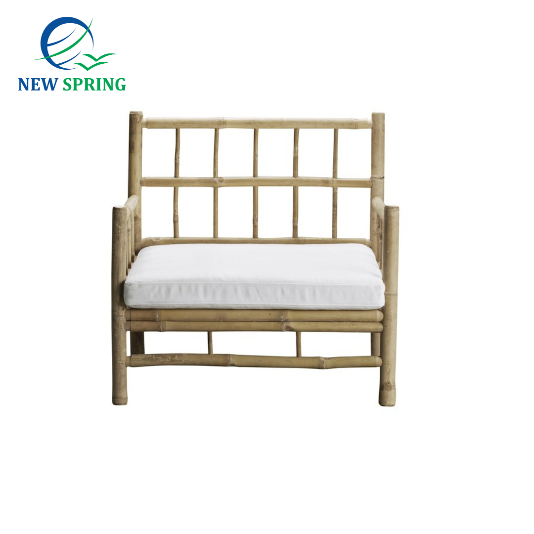 Cheap Price Indoor Outdoor Furniture Garden Bamboo Single Chair And Bamboo Single Chair With Matress Wholesale Vietnam