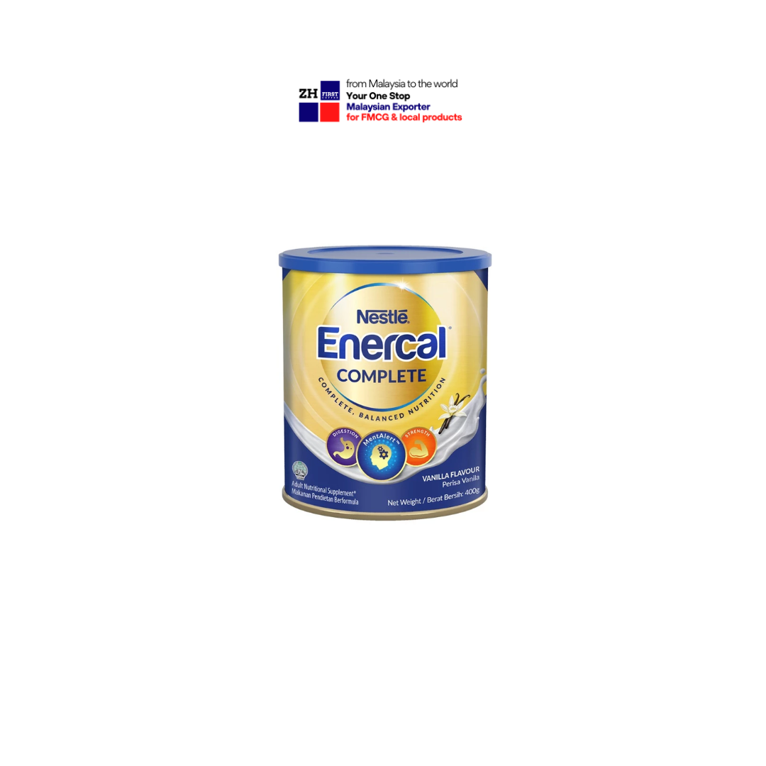 Enercal Complete 400g tin vanilla flavour adult formulated milk for healthy aging lactose free Malaysia direct factory wholesale