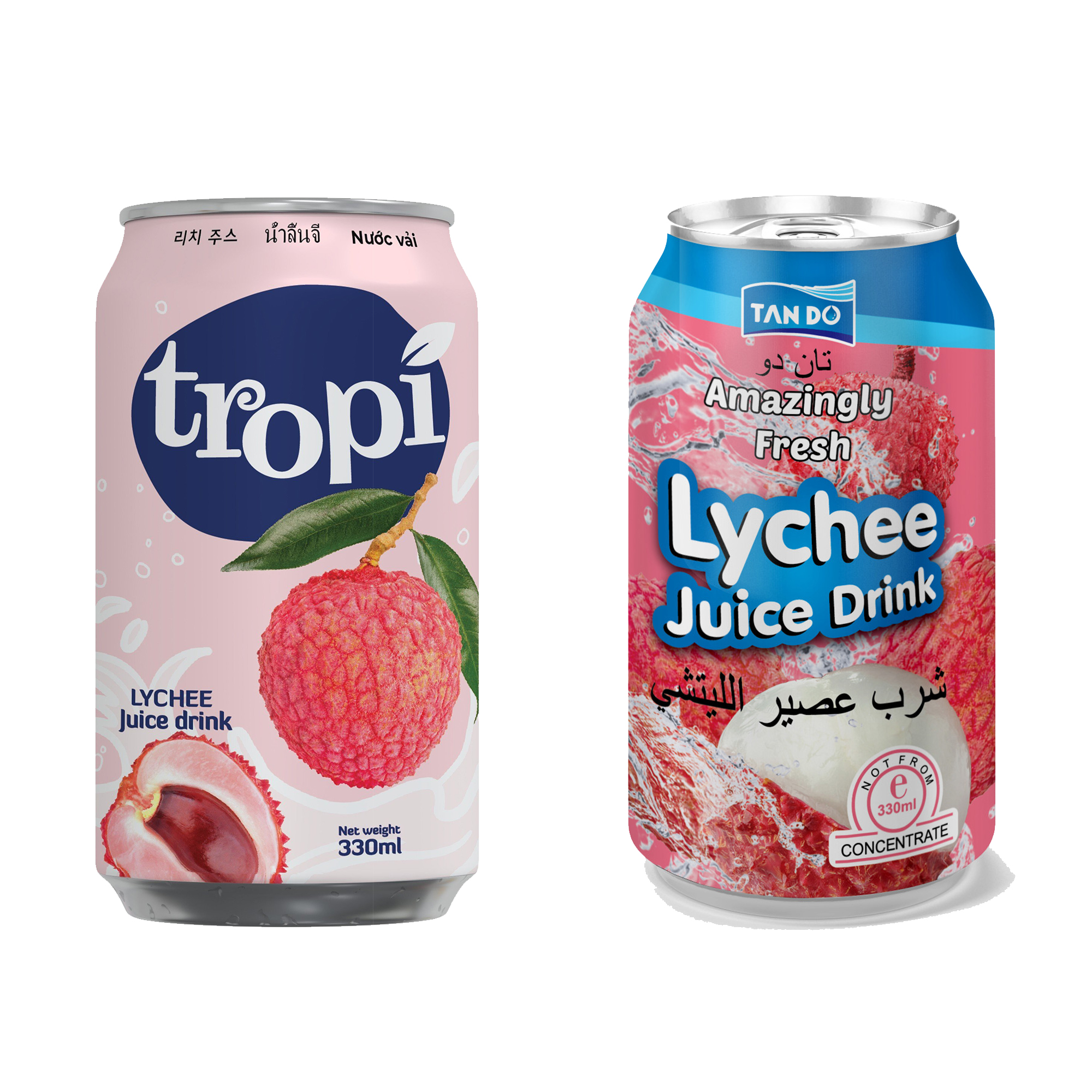 Wholesale Premium Pure Lychee Juice 330ml Canned from Vietnam - Private Label Accepted - Freesample
