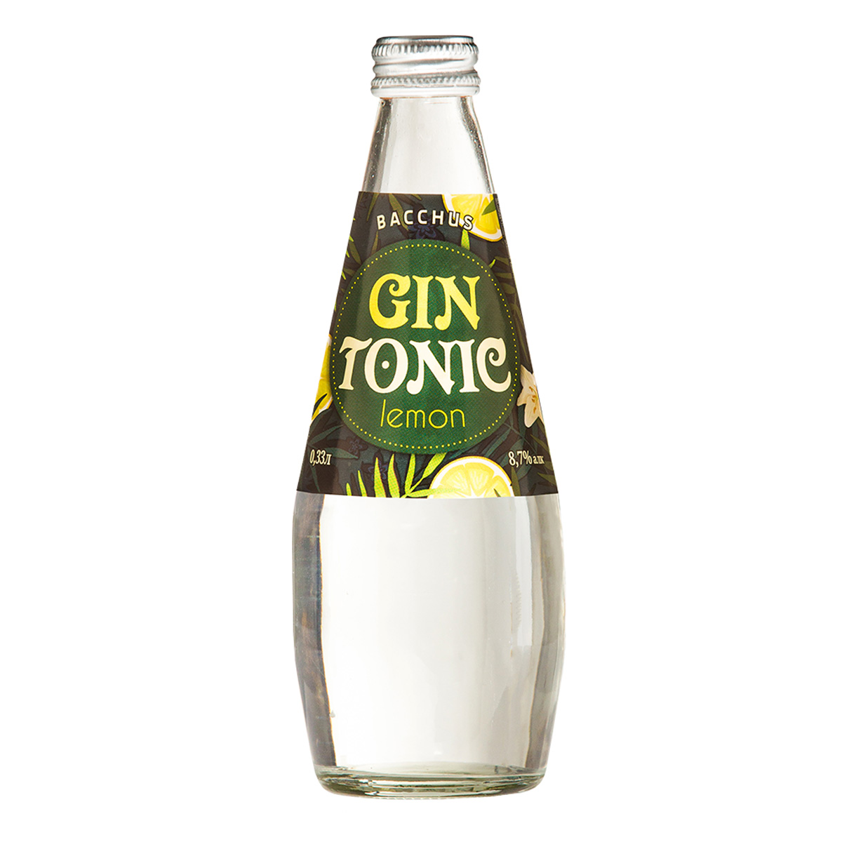 Carbonated alcoholic drink Gin Tonic Lemon