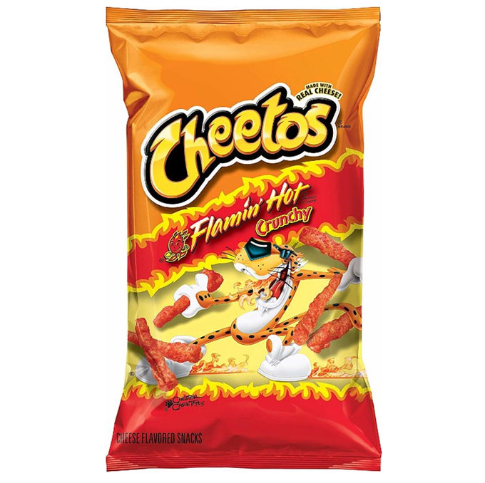 Cheetos Crunchy Flamin' Hot Cheese Flavored Snacks 226g