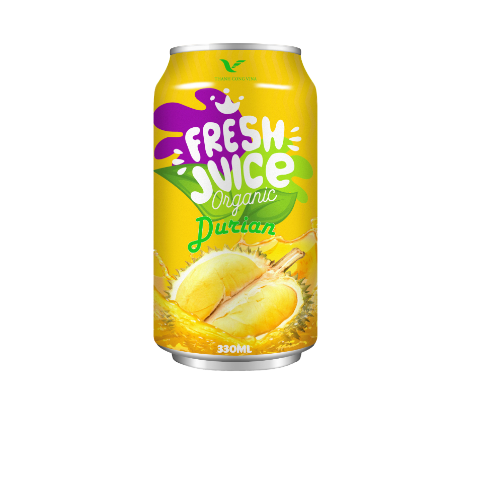 330ml TCVN Premium Quality Durian Juice NFC Fruit & Vegetable Juice by Manufacturer
