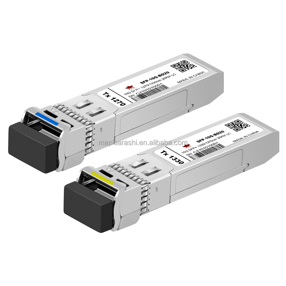 Factory Price 10G BIDI SFP Transceiver 20km 40km 60km 70km 80km bidi single mode fiber optic transceiver SFP module
