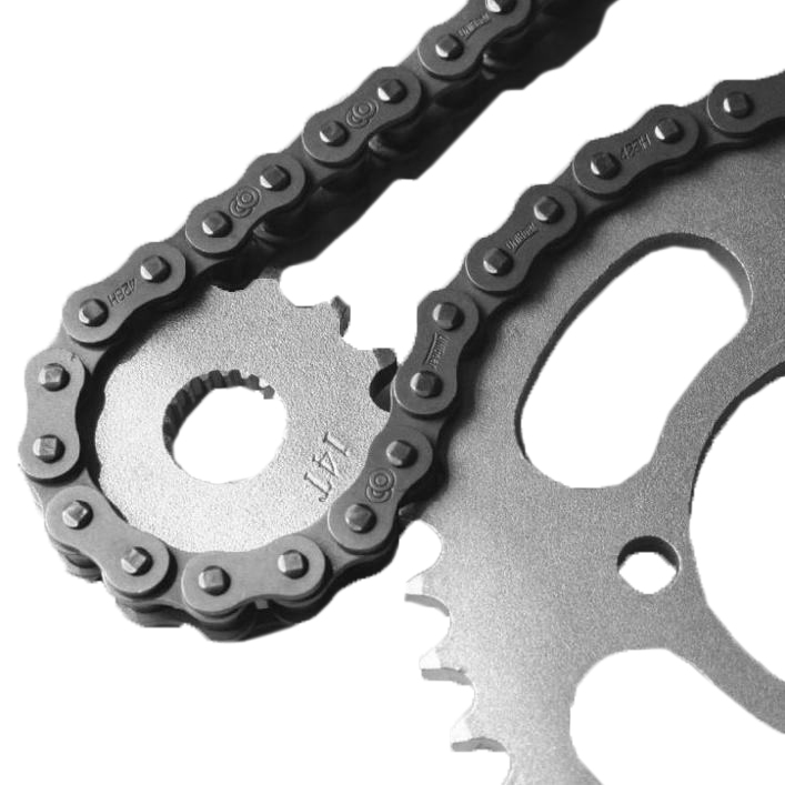 Cadenas motos transmisiones de motocicleta cadenas para motos, комплект звездочек и цепных цепей для мотоцикла и звездочек