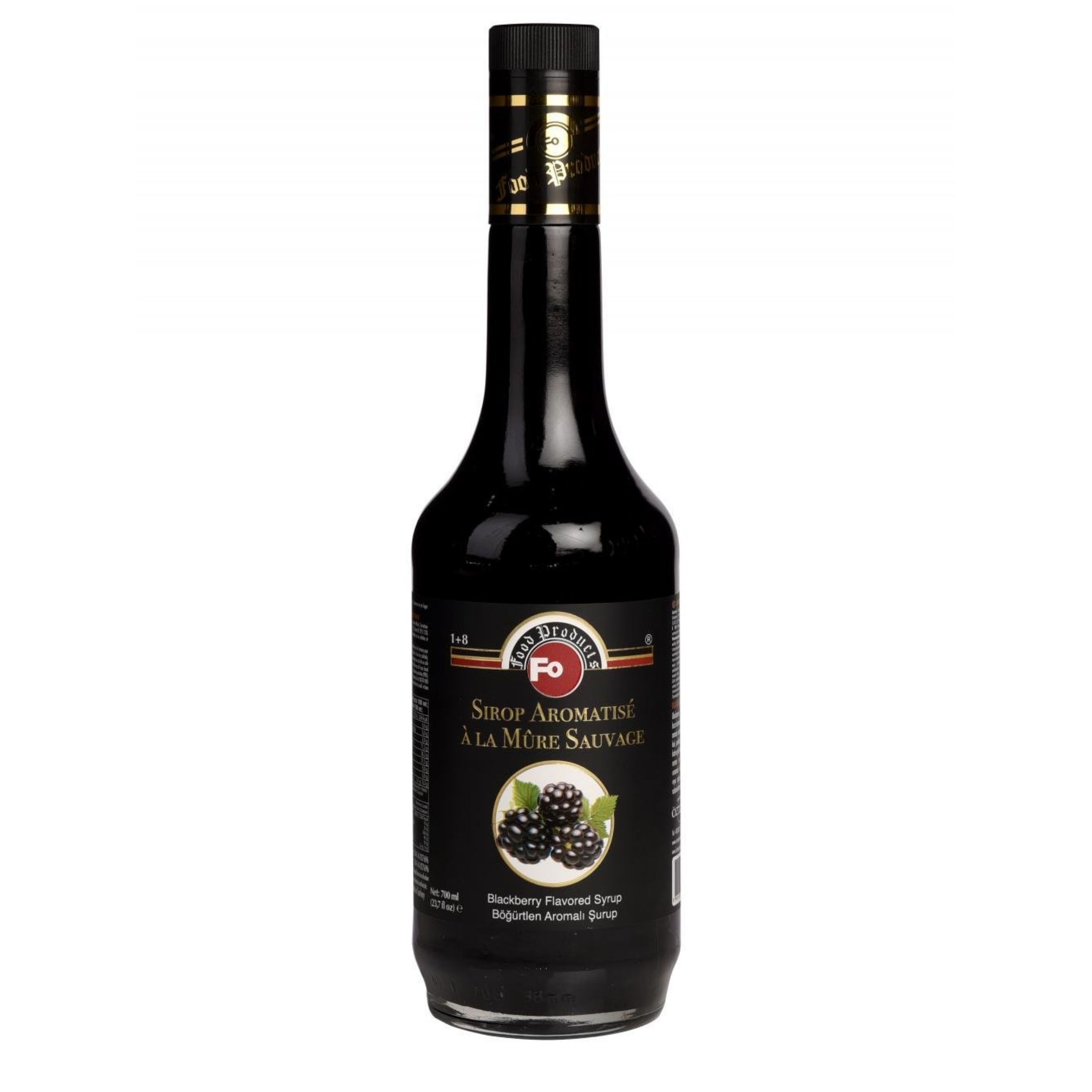 Fo Blackberry Syrup 700 ml Blackberry Flavored Cocktail Syrup Wholesale Turkish Made for Hotel Restaurant Cafe