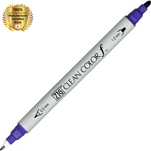[KURETAKE] Kuretake TIG Twin Tip маркер чистый цвет F, фиолетовый (TCS-6000T-080) (5 шт.) Канцелярские Подарочные чернила для перьевых ручек b
