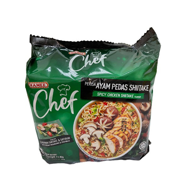 Ведущий экспортный продукт Малайзии FMCG, шеф-повар Mameee, острая курица со вкусом шиитаке, 82 г, удобная упаковка для лапши быстрого приготовления
