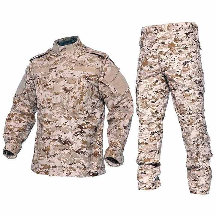 Tactical Uniform Camouflage Apparel Set for Men Custom Fit Outdoor Wear Two Piece Breathable Durable Fabric Supplier