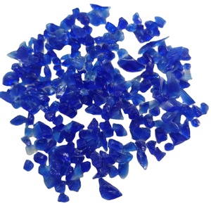 Recycled and Crushed Royal Blue Glass Chips for Terrazzo Flooring and Decoration Purpose
