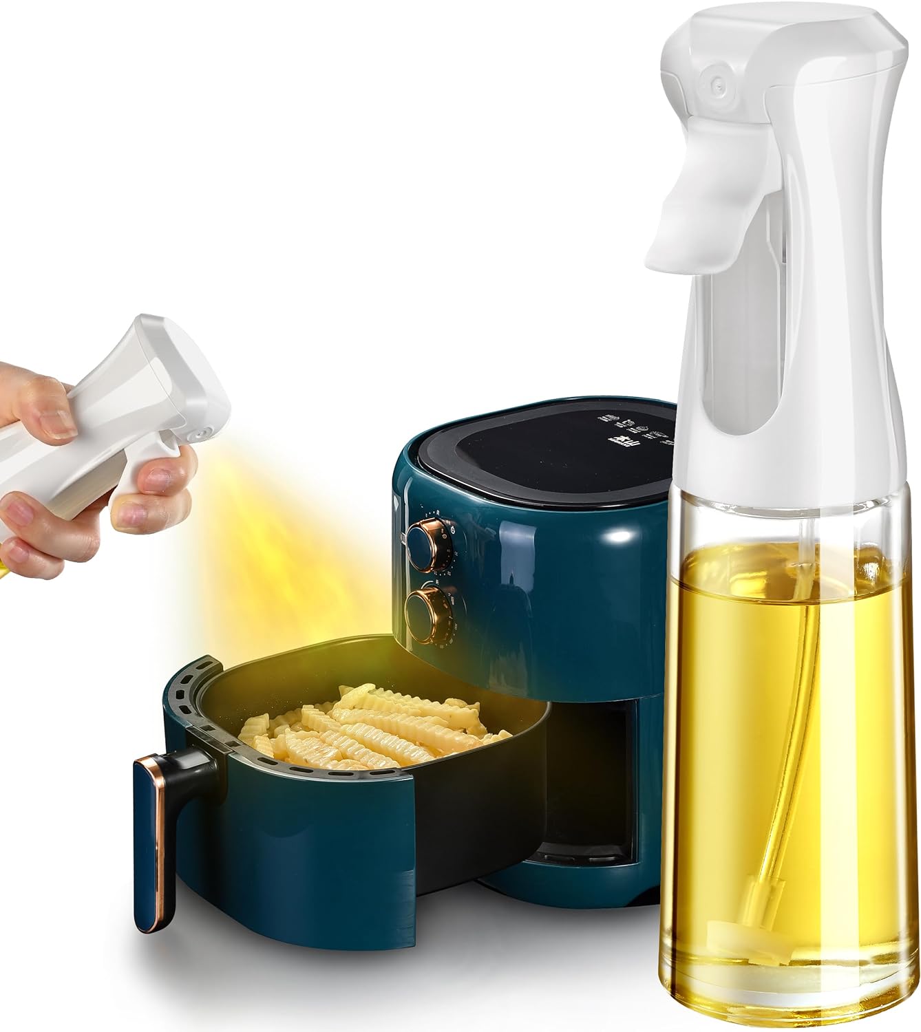 220ml 300ml 500ml Kitchen Oil Sprayer Dispenser Filter Glass Olive Spray Bottle Cooking for Salad Making Baking Frying