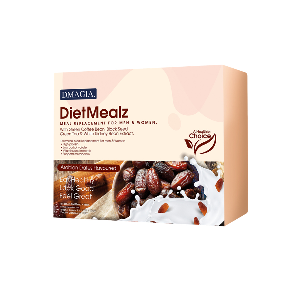 Dmagia Dietmealz Arabian Dates Instant Powder Delicious Fruit & Vegetable Juice in Box Meal Replacement Beverage