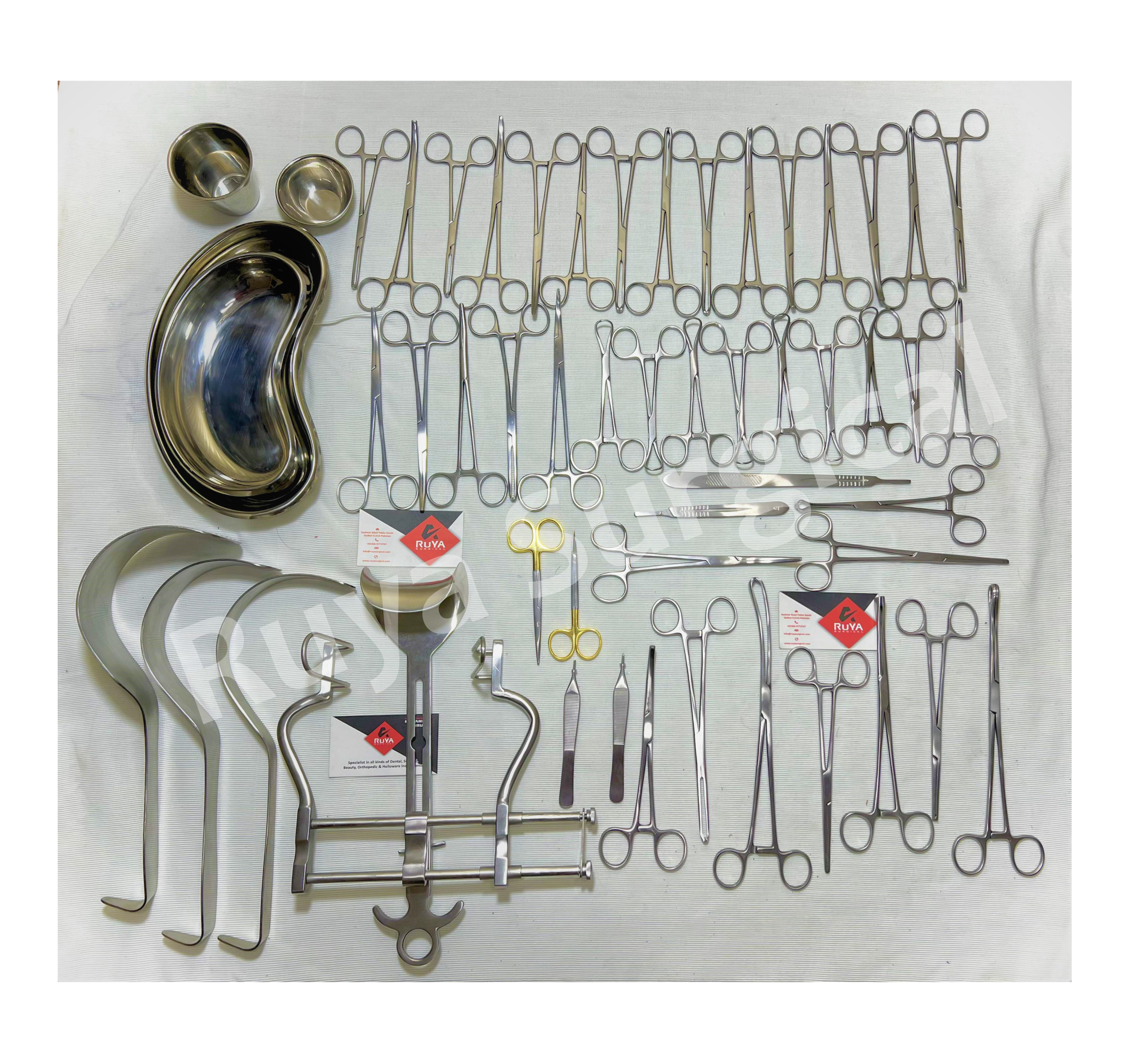 Medical Stainless Steel Surgical Instruments Basic Major General Surgery Instruments Set Plastic Surgery Tools Gynecology CE ISO