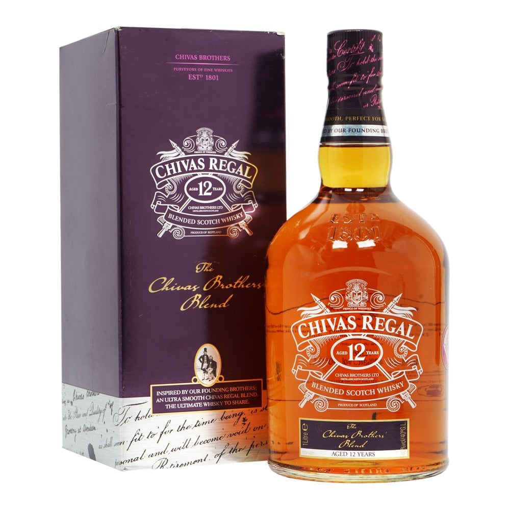 Смешанный шотландский виски 1 л/оптовая продажа, ВИСКИ Chivas Regal 12 лет 1 л