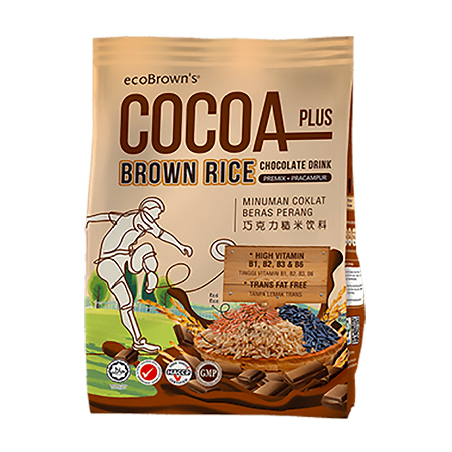 Хит продаж, какао Ecobrown плюс быстрорастворимый шоколадный овсяный напиток, безжировой малазийский цельнозерновой рисовый напиток премиум-класса