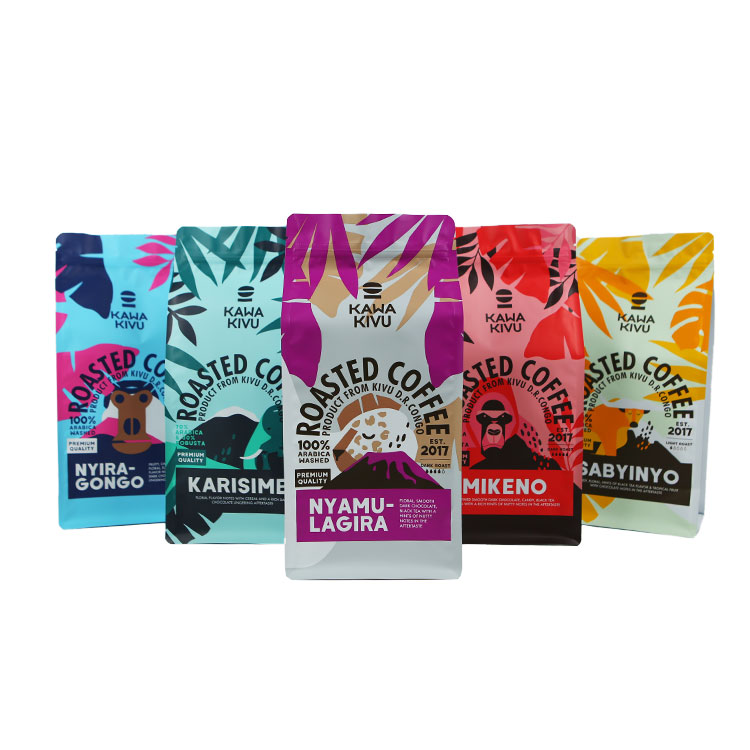 16 oz Block Bottom Side Gusseted Bag Coffee Bean Packaging Bag/Coffee Packaging Bag/Coffee Bag With Valve And Zipper