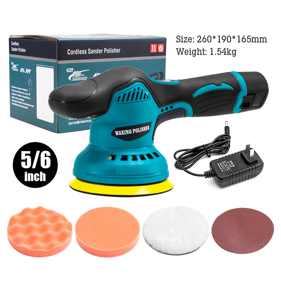 12V Wireless Electric Polisher Repair Scratch Waxer Lithium Battery Polishing And Waxing Machine For Automotive Surfaces