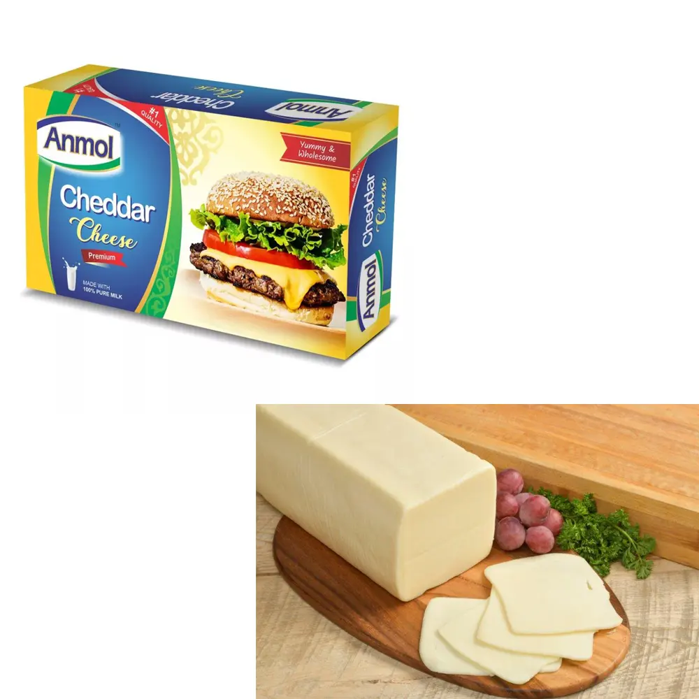 Anmol's Natural Cheese Cheddar Fresh and Pure High Quality Healthier Cheese Made From Pasteurized Milk