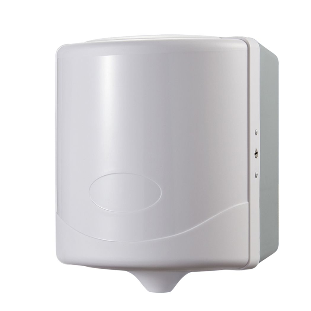 AOLQ Wall Mounted Bathroom White ABS Plastic Toilet Center Pull Wet Wipes Paper Towel Dispenser