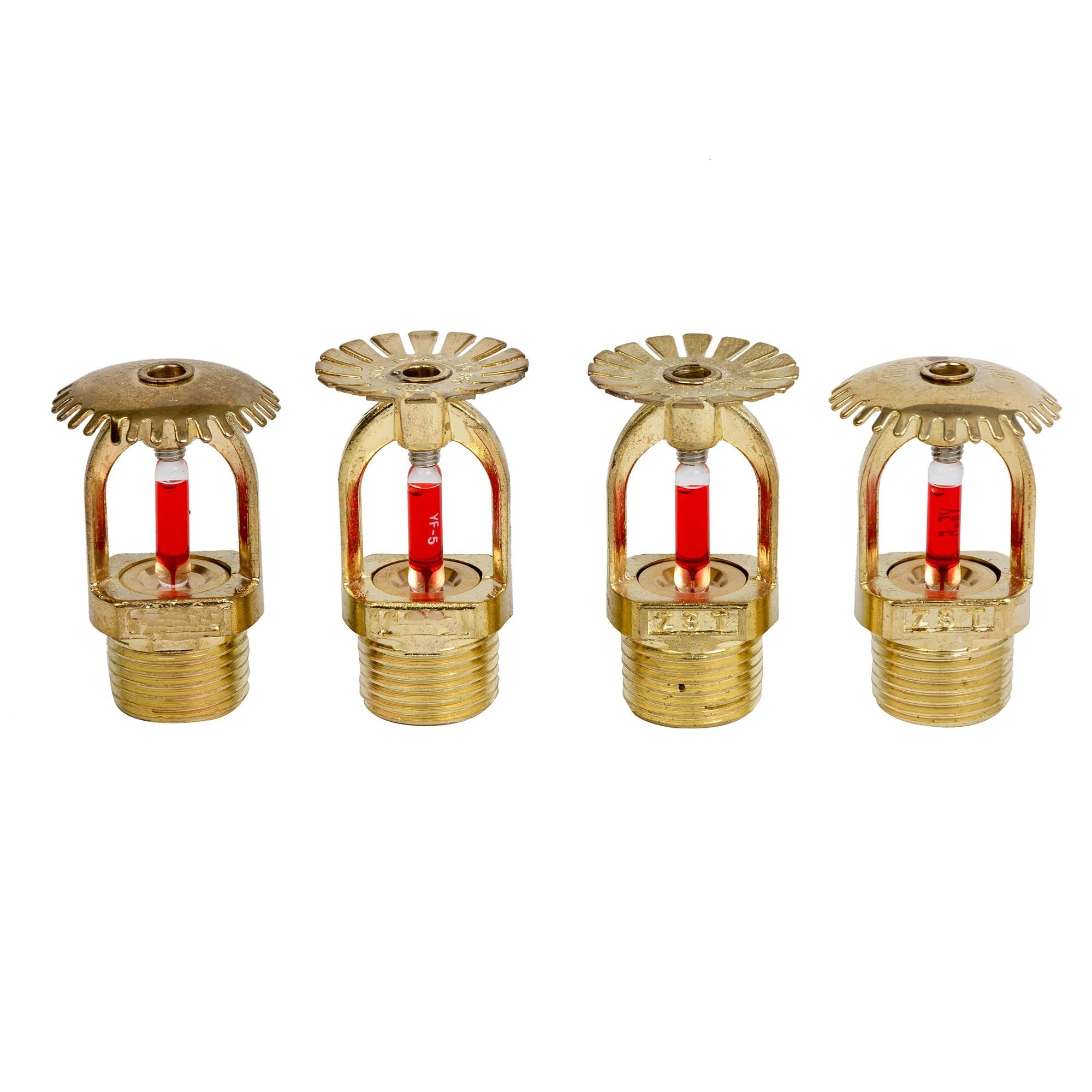 Factory Price Standard fire Fighting Sprinkler System 1/2inch 68degree Glass Bulb Brass/copper fire Sprinkler Head