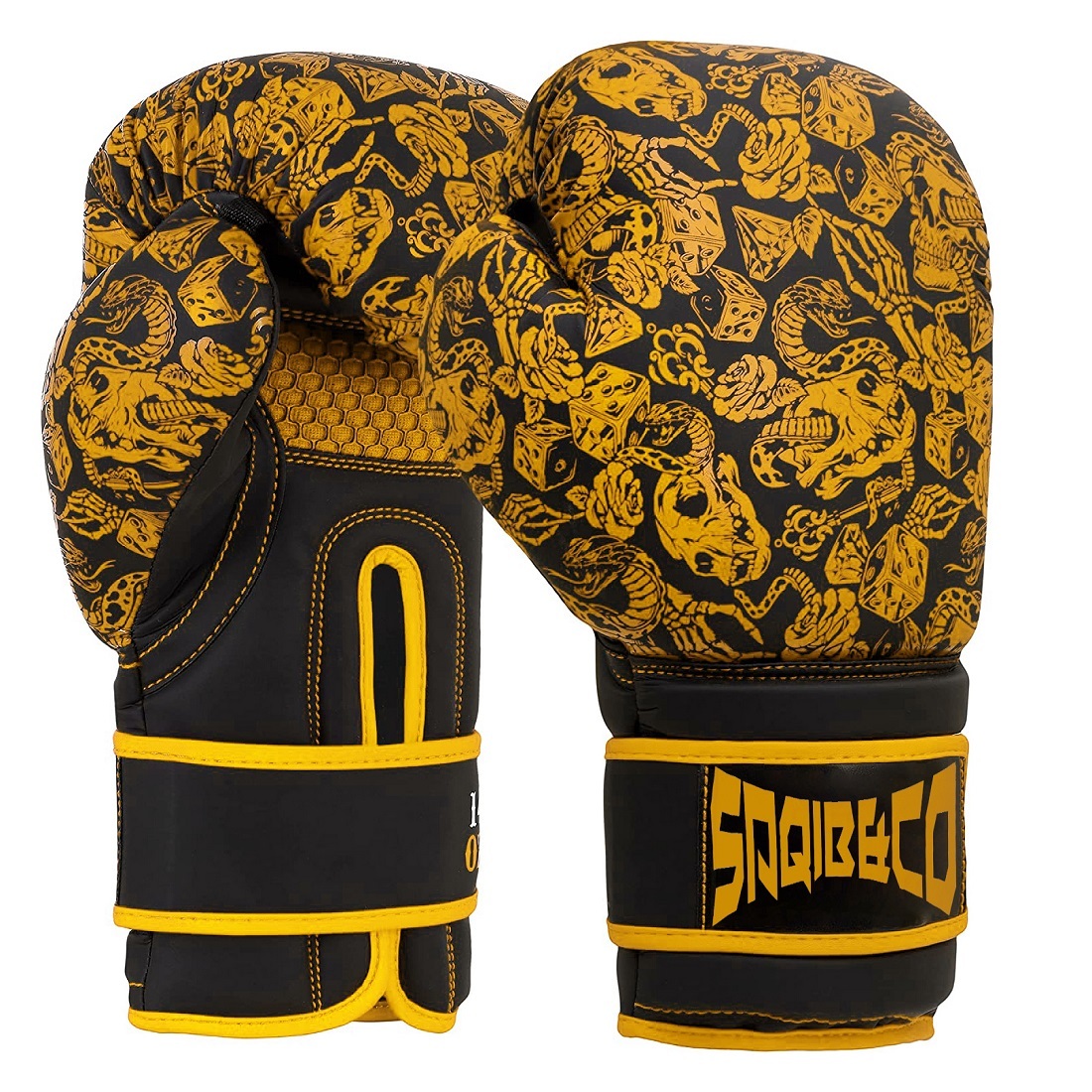 Artificial Leather Black Boxing Gloves for Training Black Red 12oz 14oz Durable Personalised Boxing Gloves