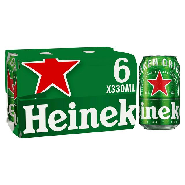 Оригинальное пиво Heineken, 6 упаковок, бутылка пива HEINEKEN, Голландская пивная бутылка 12x330 мл