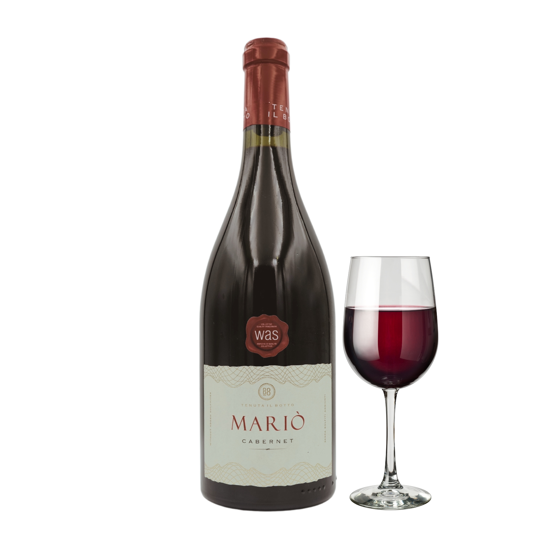 High Quality Red WIne Wine With No Sulphates Added Mario 2022 Cabernet IGT Umbria Italian WIne