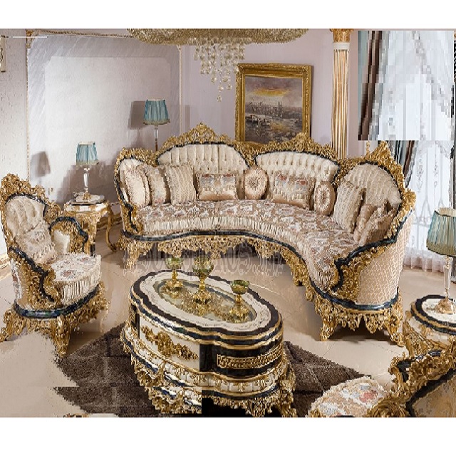 Luxury Carved L Shape Living Room Sofa For Home Victorian High Quality Carved Sofa Set Luxury Villa Hand Carved Living Room