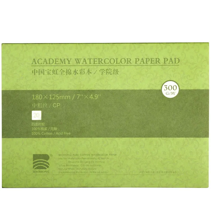 MEEDEN 5X7 "Акварель коврик 20 листов (140lb/300gsm) 100% хлопок печати под давлением и свободной кислоты бумага искусства тетрадь для записей площадка для рисования