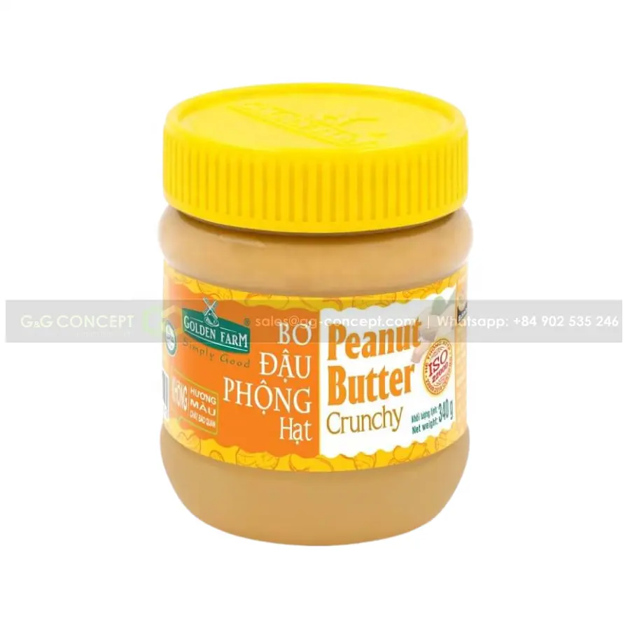 Crunchy Peanut Butter In Bulk Brown Color For Sale With Different Volume To Choose No Additives Safe Certification