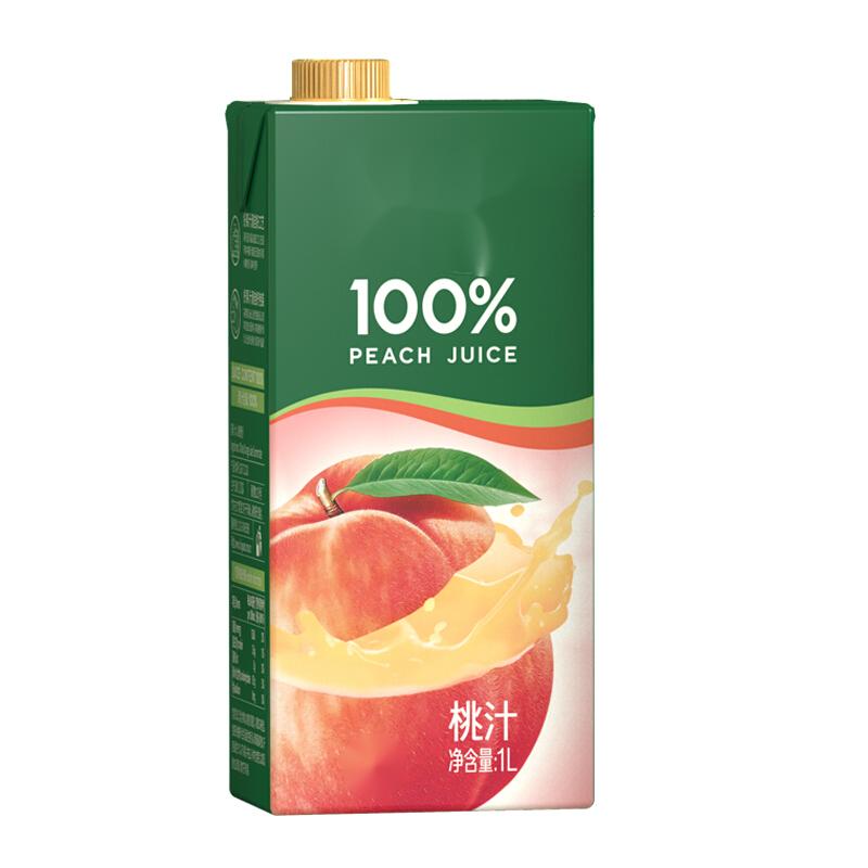1L Peach Juice 100%  sugar juice bottling  Beverage OEM  Private label juice drink filling
