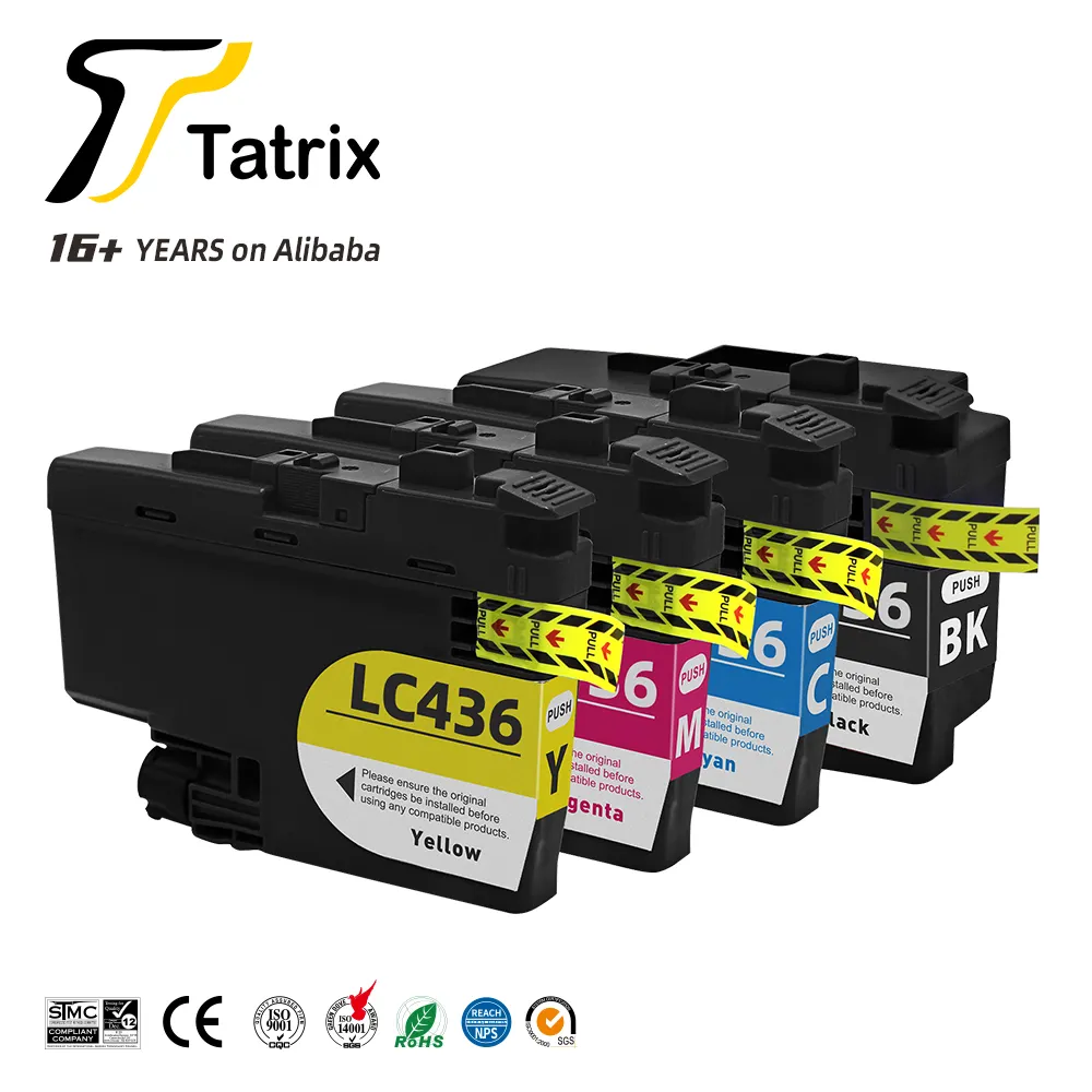 Tatrix Premium LC436 LC436XL Color Compatible Printer Ink Cartridge for Brother MFC-J4340DW /MFC-J4440DW/MFC-J4540DW/MFC-J5855DW
