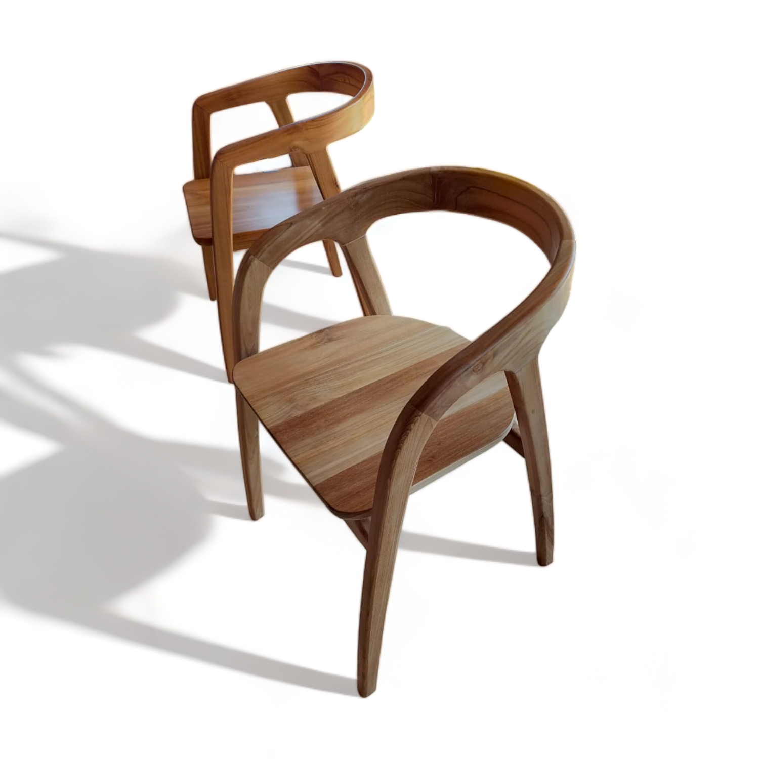 Luxury Unfinished Teak Wood Furniture Bali Arm Chair Set of Dining Room Furniture Dining Chairs in Modern Design Teak Wood Chair