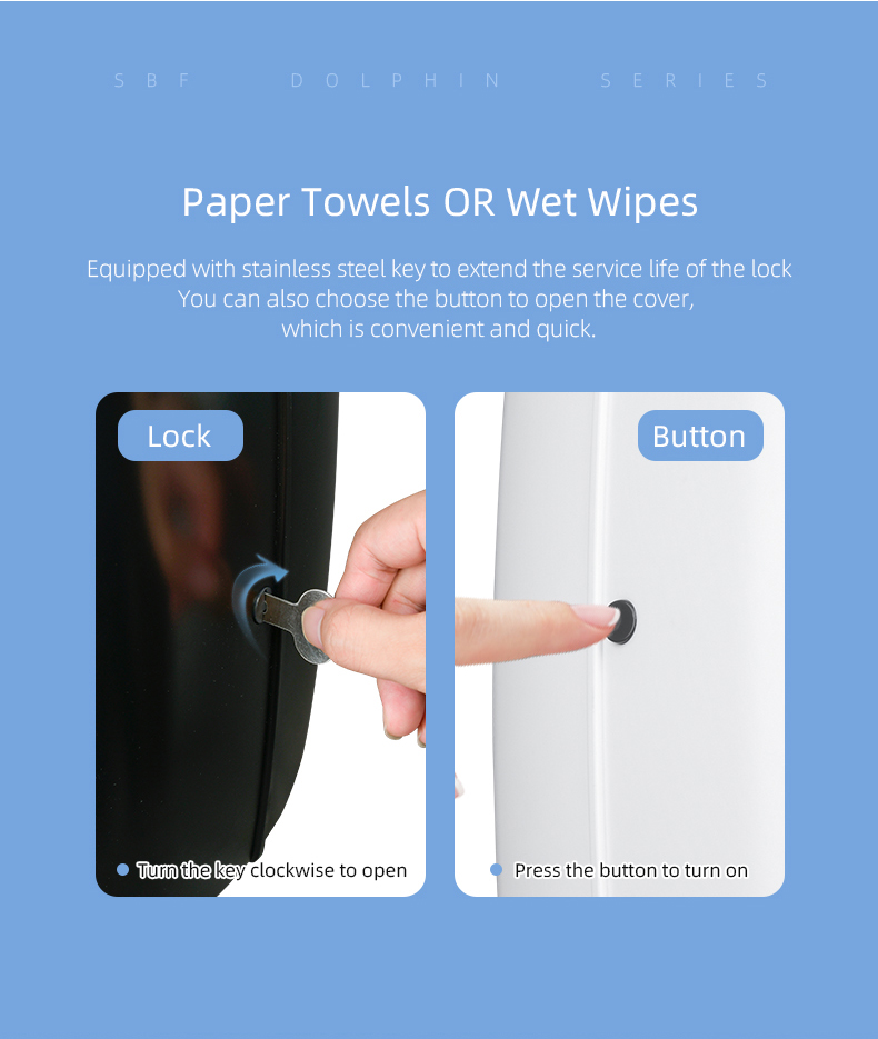 SBF Commercial Countertop Wall Mount Jumbo Roll Wet Wipes Sanitizing Tissue Paper Towel Dispenser For Bathroom Kitchen