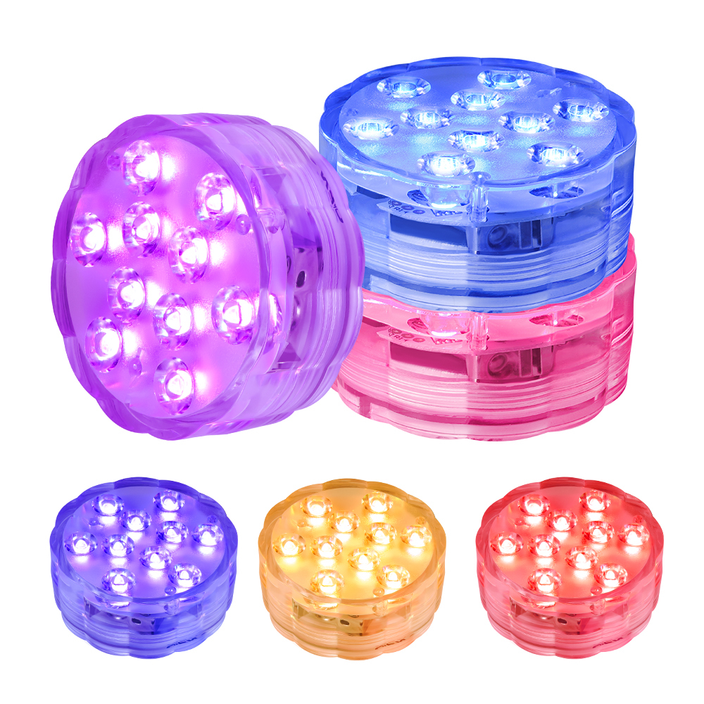 Small Bath Lights Bathtub Decoration LED Puck Accessories Outdoor Color Change Shower LED Lights Remote LED Shower Light