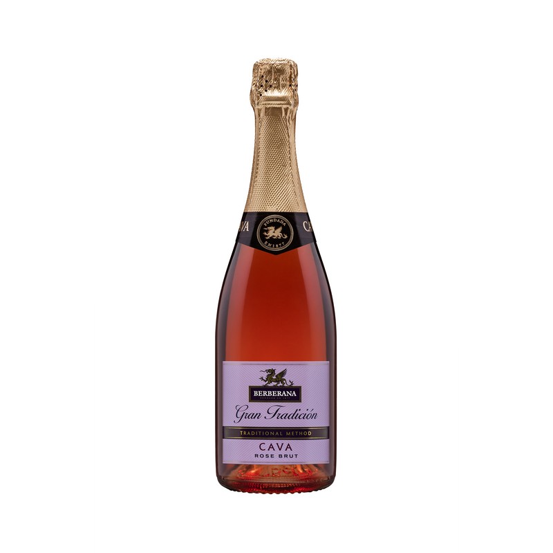 Высококачественное блестящее вино Испании Cava Berberana Gran Rose Brut 1 коробка содержит 6 бутылок