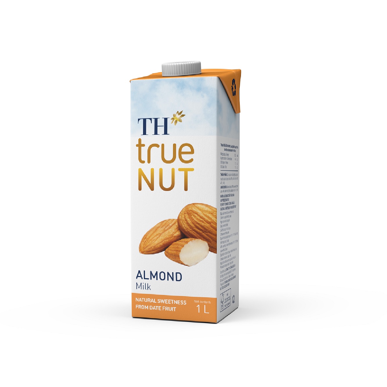 Миндальное молоко TH true NUT, 1 л, стерилизованный тип обработки, смешанные молочные продукты, молочные орехи со вкусом молока
