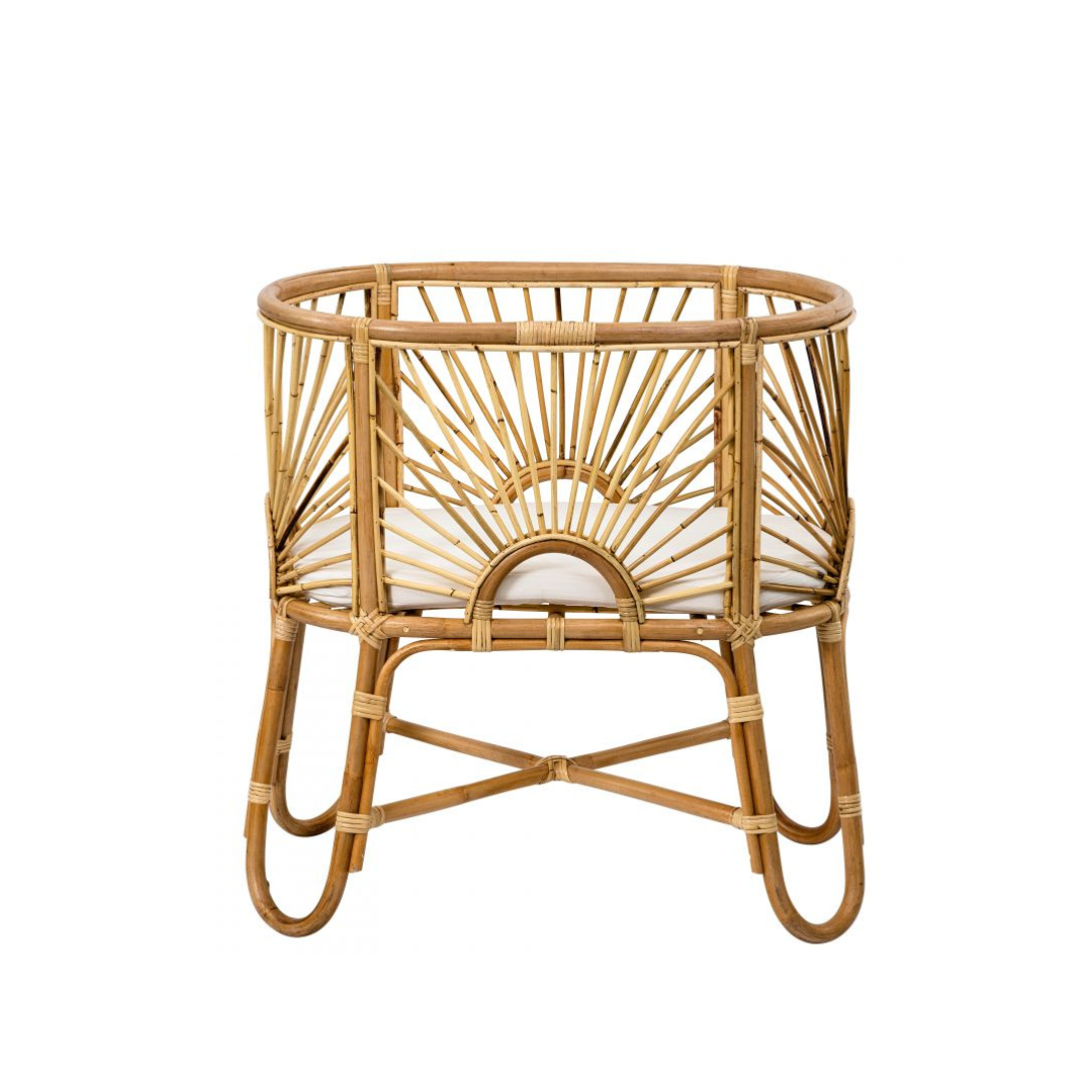 Wholesale Modern Design Rattan basinet Rattan Baby Bed Children's Bed Solid Wood Crib made in Vietnam