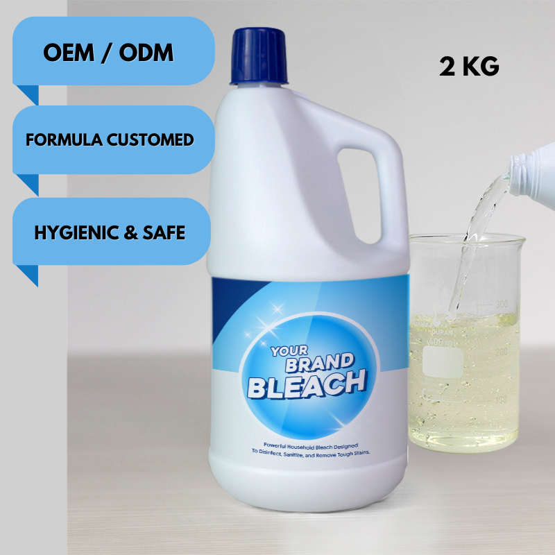 Top-Notch OEM/ODM Standard 2KG Regular Bleach Liquid Helping To Make Clothes Appear or Fabrics Fresher And Brighter