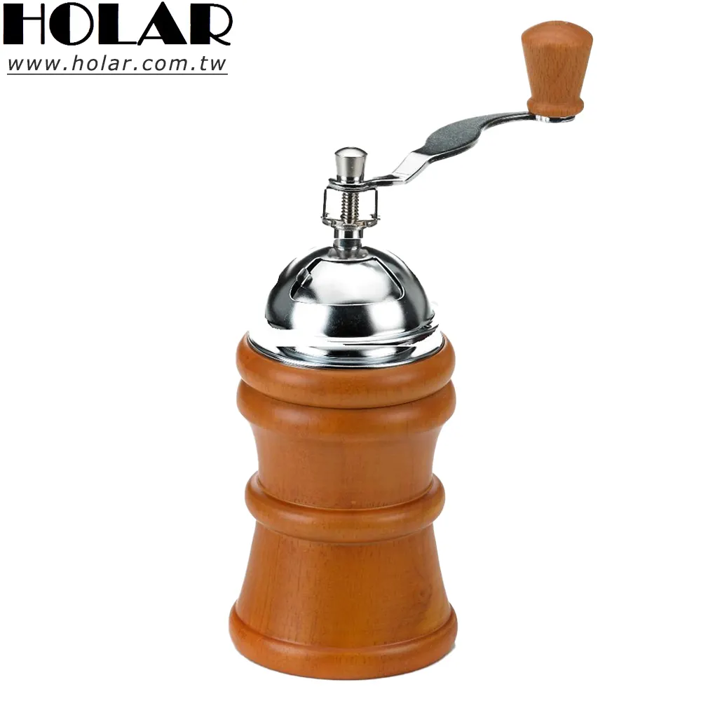 [Holar] STOCK Fast Delivery Taiwan Made Ceramic Mechanism Rubber Wood Manual Coffee Grinder