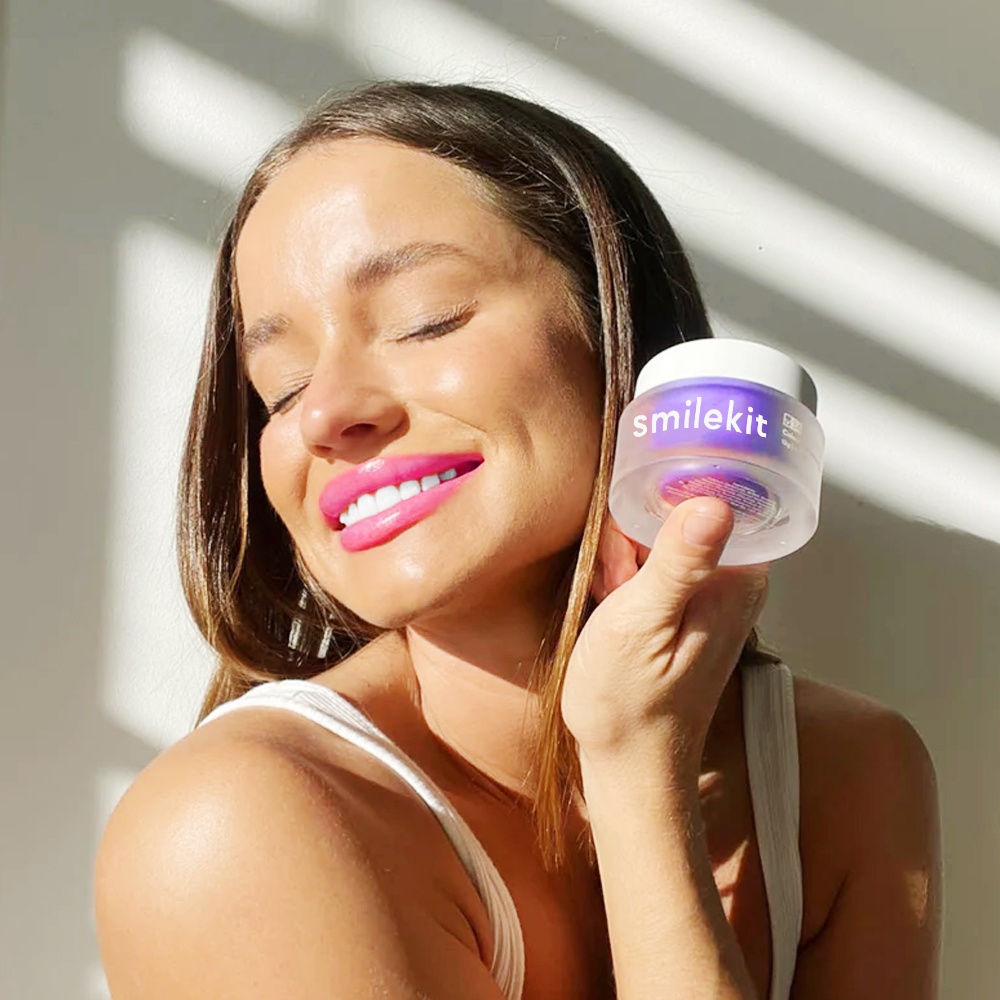 SmileKit индивидуальный логотип 12 г мятный аромат отбеливание зубов Белый Цвет корректор цвет V34 порошок