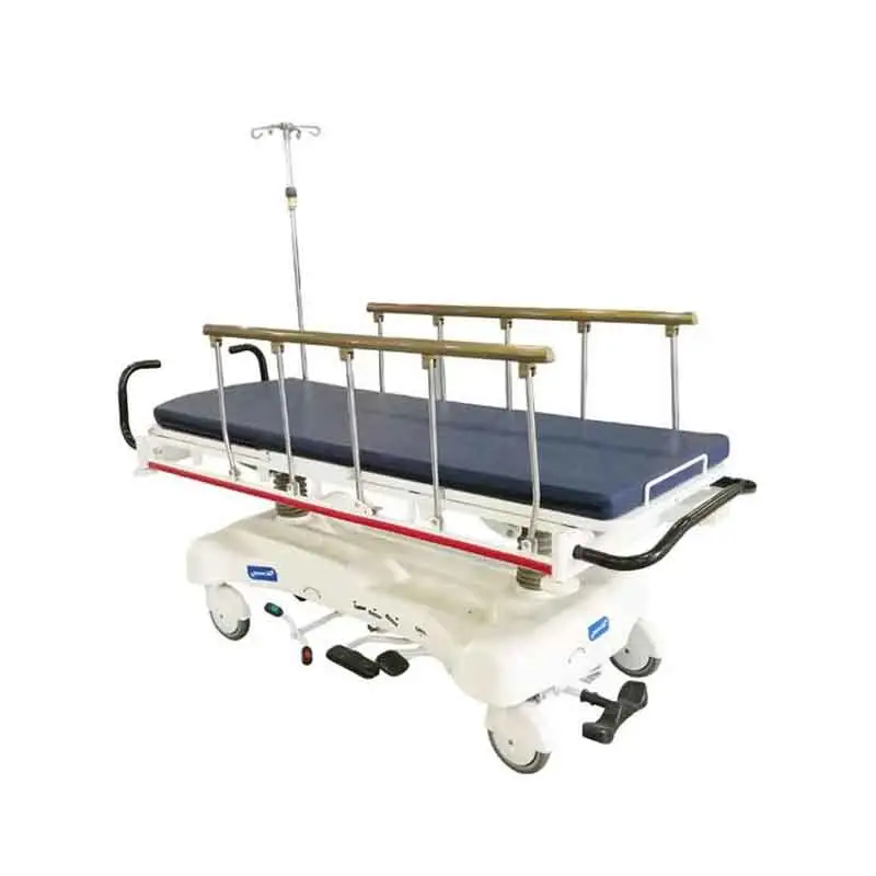 Patient Stretcher Luxurious Plus Reliable Hydraulic pump Transport Trolley for Ward Move