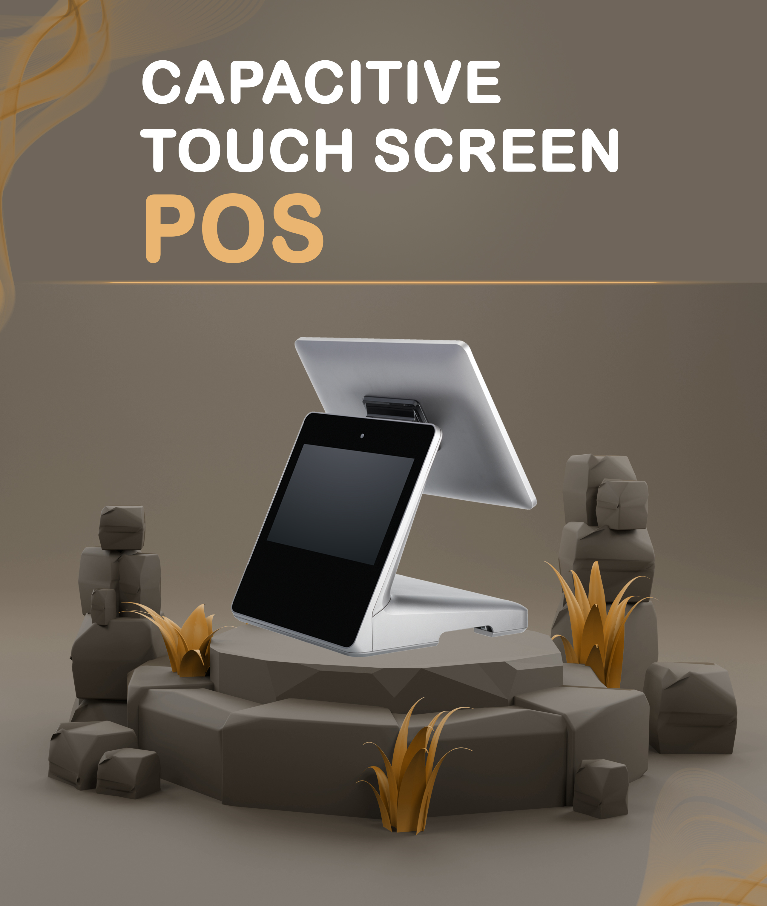 15.6 Inch Barcode POS System All In One Windows POS System For Retail Shop POS Terminal Cash Register For Super Market